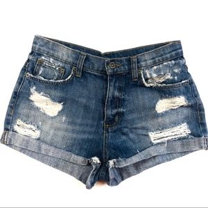 Carmar Distressed Jean Shorts